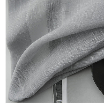 Japanese Linen Half Shade Curtain Solid Color Balcony Bedroom Living Room
