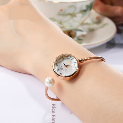Damesarmbandhorlosie Skulpoppervlak Pêrel