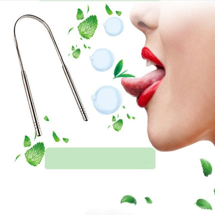 Best selling explosion models factory direct explosion models 304 stainless steel tongue scraper to remove bad breath clean tongue moss scraper