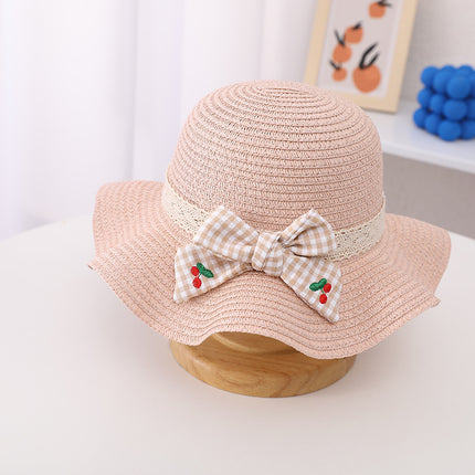 Children's Bag Straw Hat Set Sun