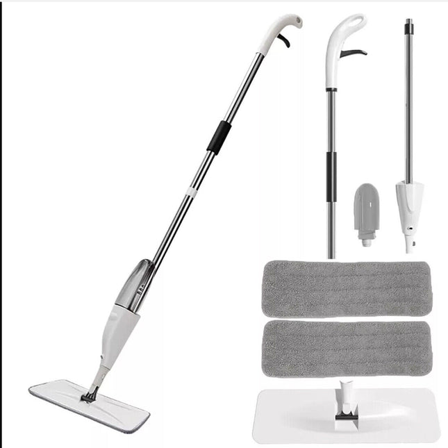 Spray Mop Microfibre Pad Floor Cleaning Mop For All Floor Types Bottle  2 Pads