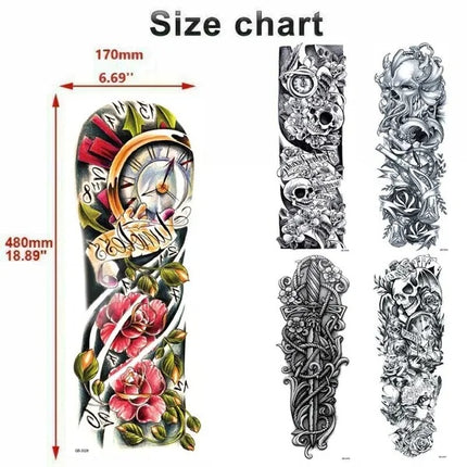 5 Stuks Groot Tydelike Liggaamskuns Arm Tattoo Plakker Mou Man Vrou Waterdig VSA