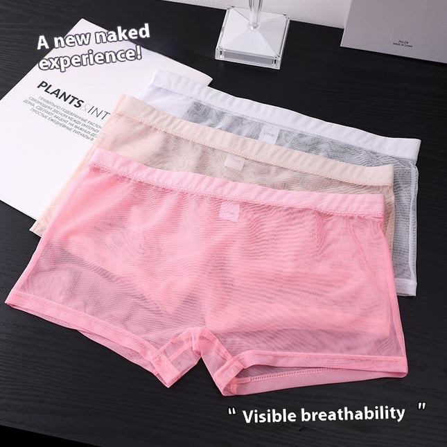 New Flat Foot Breathable Elastic Low Waist Boxer Briefs
