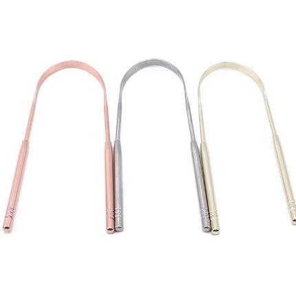 Best selling explosion models factory direct explosion models 304 stainless steel tongue scraper to remove bad breath clean tongue moss scraper