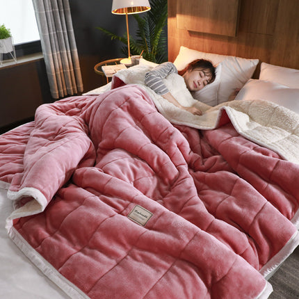 Vlieskomberse en -gooikomberse Dik Warm Winterkomberse Tuis Super Sagte Duvet Luukse Effekleurige Komberse op Dubbelbeddegoed