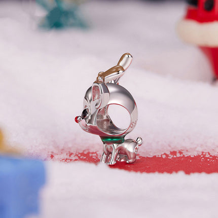 Original Christmas Elk S925 Sterling Silver Beads