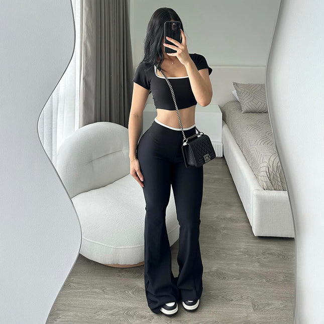 Comfortable Low Waist Elastic Navel Slightly Pull Slimming Suit