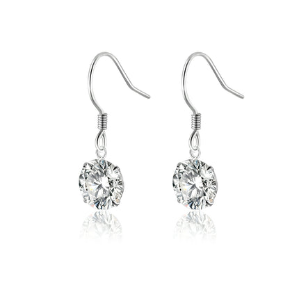 Top-quality Moissanite Luxury And Fashionable Light Luxury Jewelry Silver Stud Earrings S925 Silver Plated Platinum