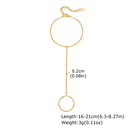 Stainless Steel Hand Support Chain Snake Chain Double Layer Twin