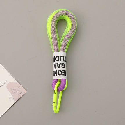 Two-color Matching Personality Good-looking Mobile Phone Lanyard Umbrella Cover Pendant Mesh Keychain