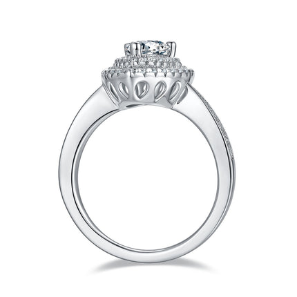 Peervormige Moissanite Met Topgehalte Moissanite Luukse En Modieuse Ligluukse Juweliersware Silwer Ring S925 Silwer Geëlektroplateer Met Platinum