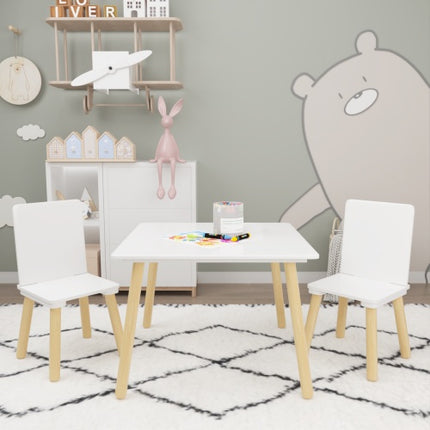 Hout Kindertafel En 2 Stoele Stel