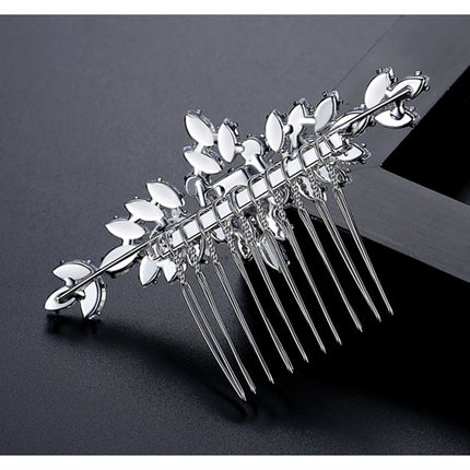 S925 Pure Silver Moissanite Fashionable New Bride Hair Comb Light Luxury Headwear