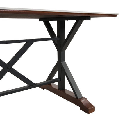 Sintered Stone Dining Table, 63 Modern Gray Rectangular Kitchen Dinner Table, Faux Marble Dining Room Table With X-shaped Metal Legs And Solid Wood Base, Scratch And Heat Resistant, Table Only