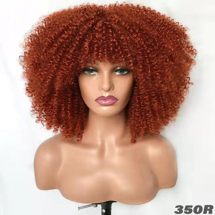Afrika Krulhare Afro Pruik Hoofbedekking
