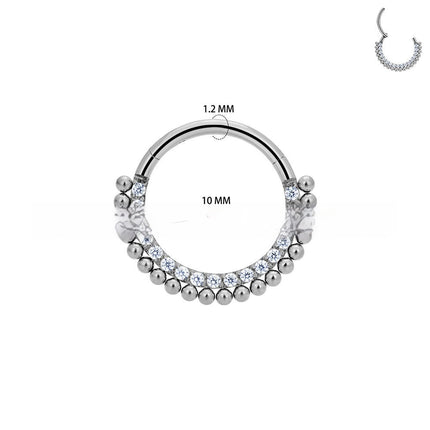 Titaanakooi Neusring Ingelê Half Sirkel Naatlose Piercing-Oorbelle