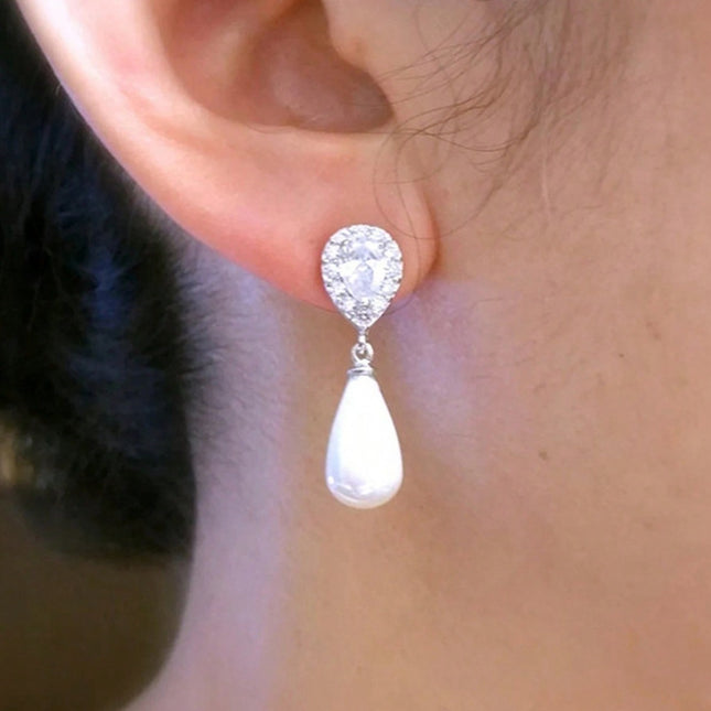 Water Drop Creative Drop Earrings Inlay