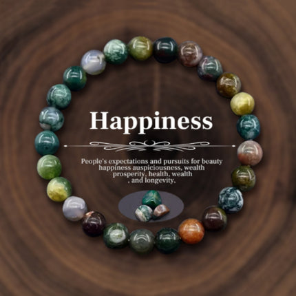Natuurlike Steen Geometriese Krale Armband