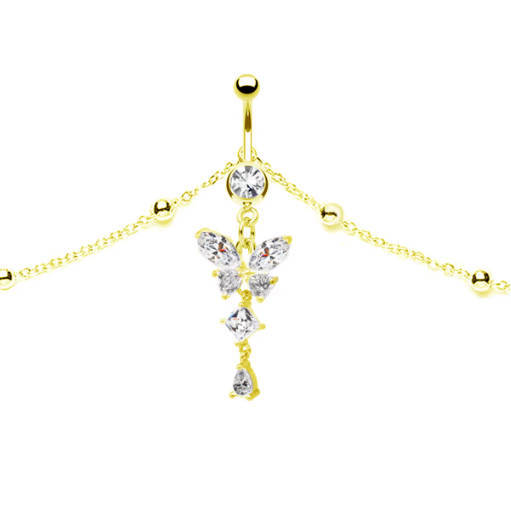 Kristal Vlinder Lyfketting Middel