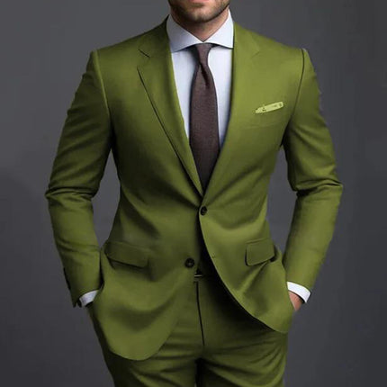 Business Casual Men's Fashion Suit Two-piece Suit