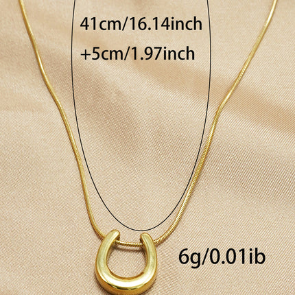 Lxalry 18K Gold Plated Stainless Steel Necklace  Modern Minimalist Hypoallergenic Jewelry Tarnish Free Skin Safe Gift For Women Wife Mom  Everyday  Special Occasion Luxury