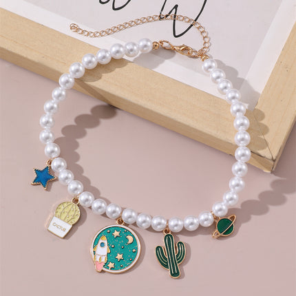 Cartoon Pattern Pendant Necklace Pet