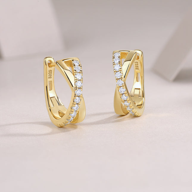 Dance Of The Dream - Premium Moissanite Luukse Mode Ligte Luukse Juweliersware Silwer Stud Oorbelle S925 Silwer Elektrogeplateerde Goud