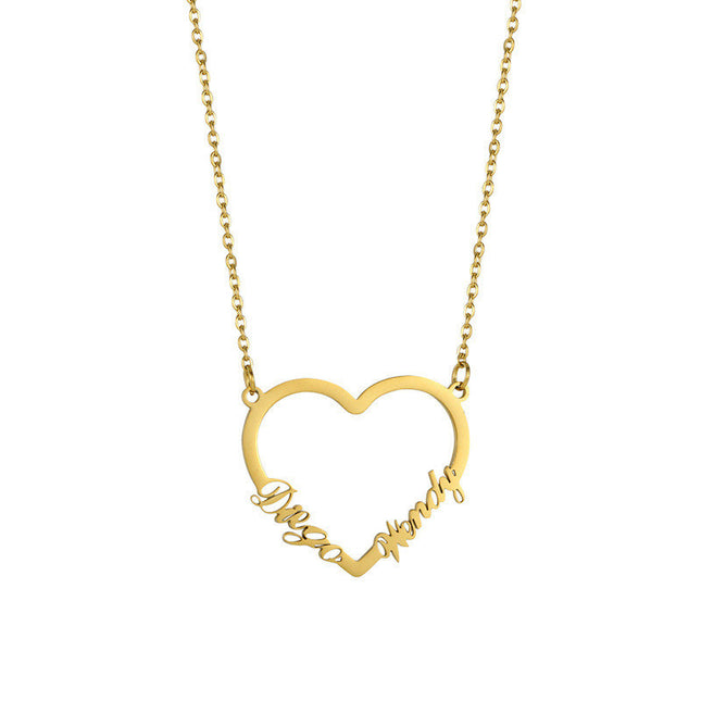 Love Sweater Lock Bone Chain Female Small Peach Heart