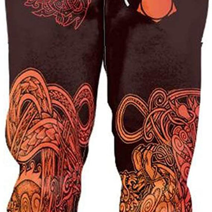European and American Leisure Sports 3D Digital Printing Loose Couple Pants