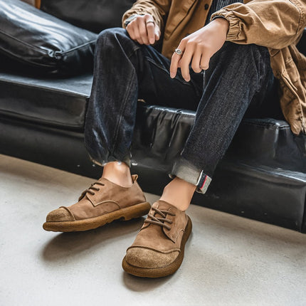 Casual Lace Up All Inclusive Birkenstock Men's Versatile Vintage Casual Leather Shoes