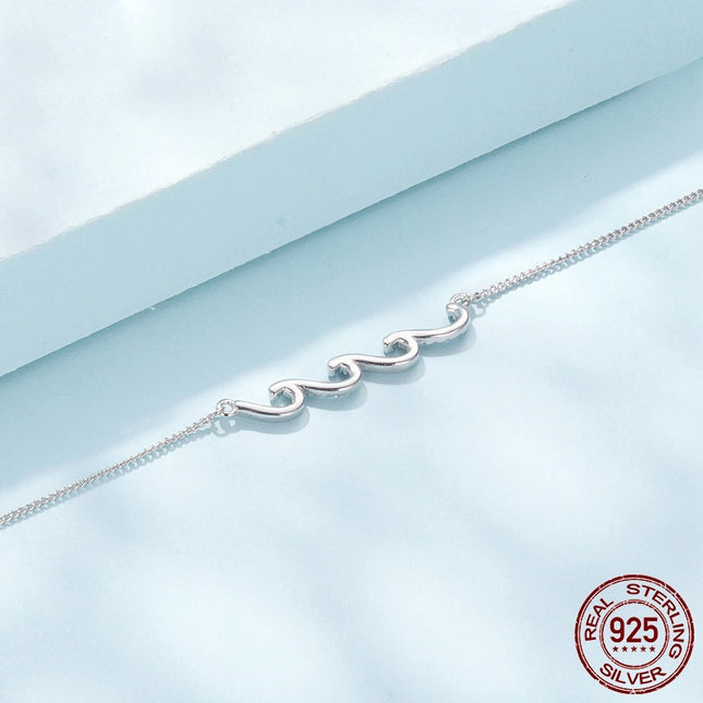 Creative S925 Sterling Silver Blue HAILANG Shape Anklet