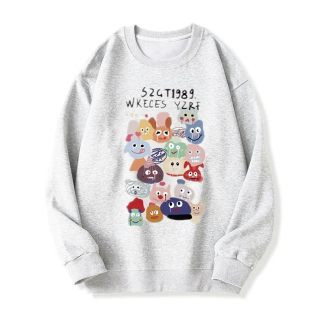 American Idle Style Loose Round Neck Sweater For Women