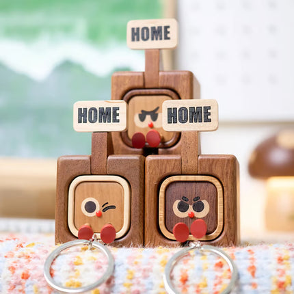 Magnetiese Hout Sleutelhouer Kreatiewe Yskasmagneet