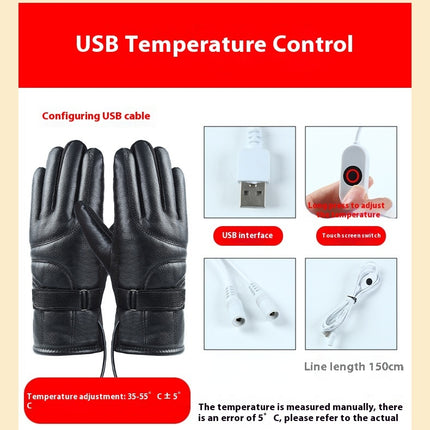 Heating Electric Thermal Gloves USB Rechargeable