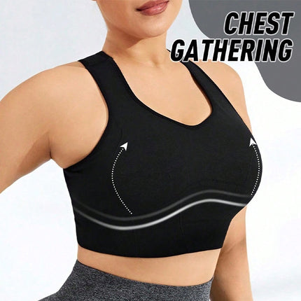 European And American Ladies Yoga Exercise Seamless Vest Shockproof Push-up Workout Underwear