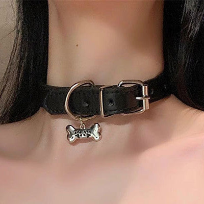 Swart Klein Klokkie Vorm Halssnoer Choker Nekband