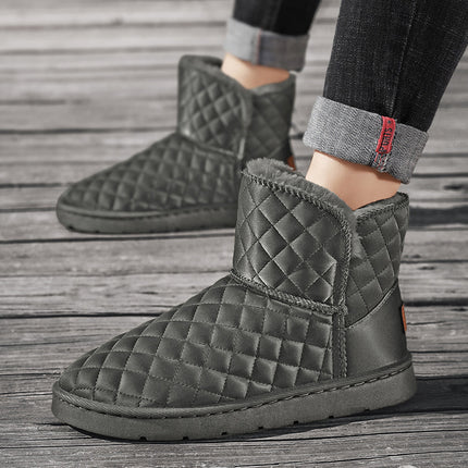 Thick Plush Snow Boots Men's Leather Non-slip Waterproof Thermal