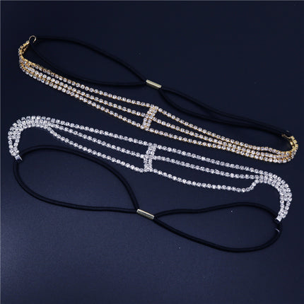 Nuwe Strass Hoofbedekking Eenvoudige Waterdruppel Voorkopketting Bruids