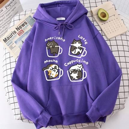 Five Kitties Play In Cup Hoodie