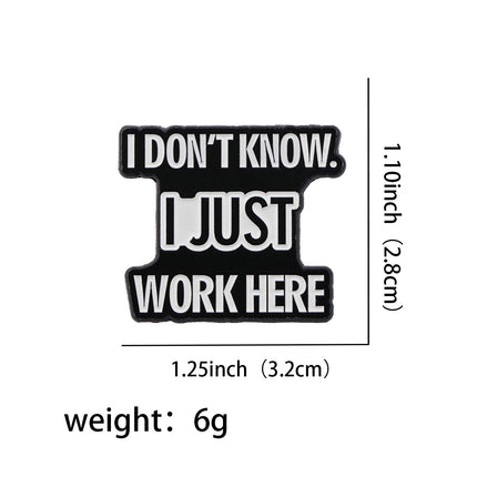 Cartoon Cute Quotations Brooch Women's Backpack Accessories Badge
