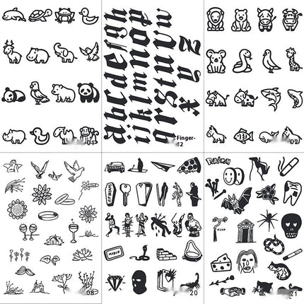 Herbal Juice Tattoo Sticker Sweat-proof Non-reflective Finger Niche Stickers