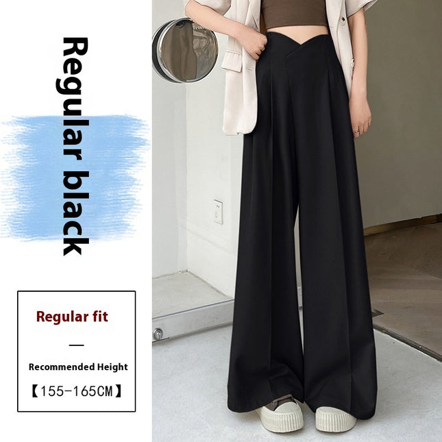 Advanced Sense High Waist Drooping Slimming And Straight Casual Mopping Pants