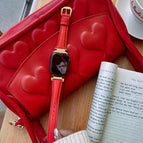 Klein rooi goue gespe / 38mm