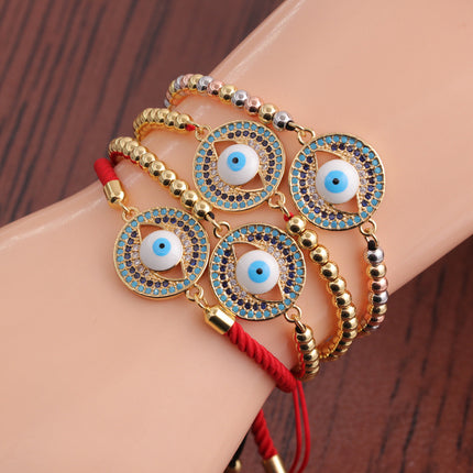 Koper Sirkoon Juweliersware Modieuse Goue Verstelbare Armband Met 'n Duiweloog-Ontwerp Vir Vroue