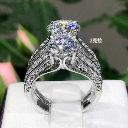 Women's 1ct Simulated Moissanite Ring Six-Prong Classic Wedding Ring