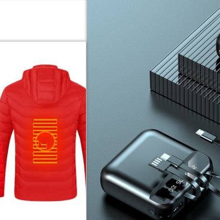 New Heated Jacket Coat USB Electric Jacket Cotton Coat Heater Thermal Clothing Heating Vest Men's Clothes Winter