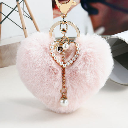 Hart Wolbal Pêrel Sleutelhanger Perskehart Handsak Hanger