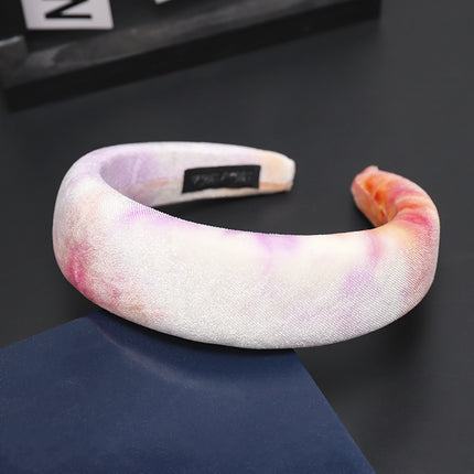 Tie-dye fluweel spons haarband