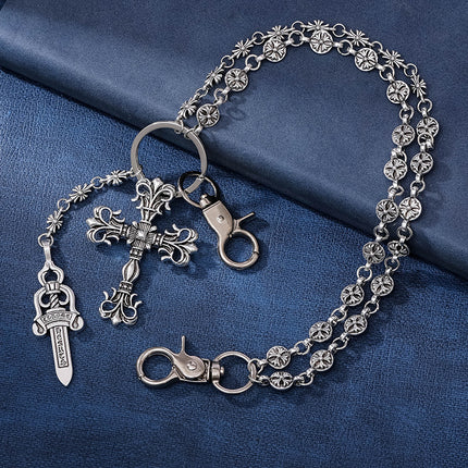 Kruis Retro Styl Dubbellaag Ketting