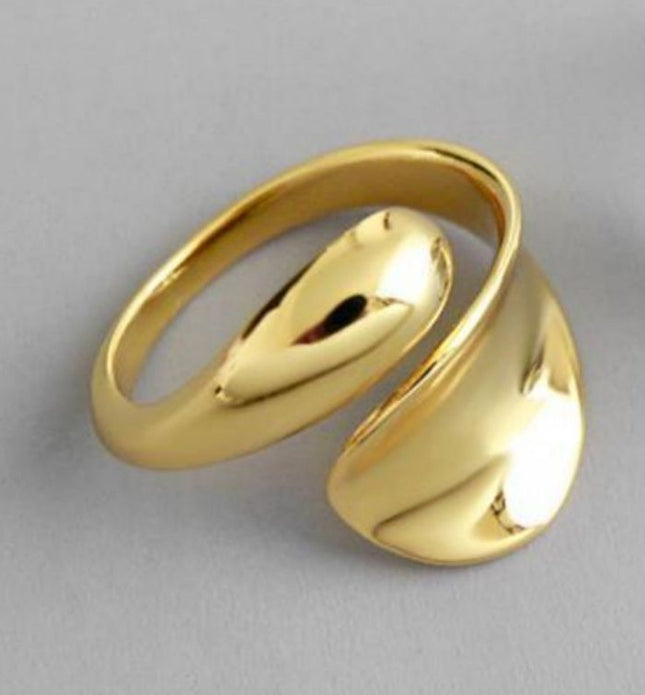 Minimalistiese Geometriese Gepoleerde Ring Met 'n Persoonlike Aanslag